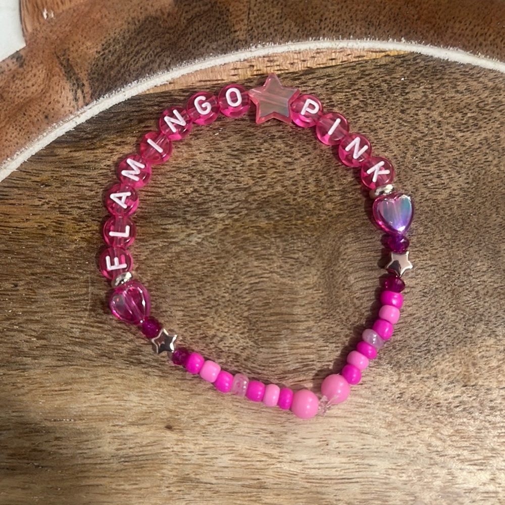 Taylor Swift Handmade Friendship Beaded Bracelet
“Flamingo Pink”